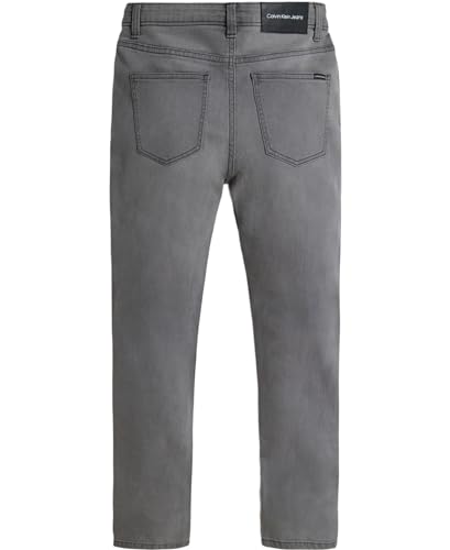 Calvin Klein Boys' Slim Fit Straight Leg Stretch Denim Jeans, 5-Pocket Style, Zipper Fly & Button Closure2