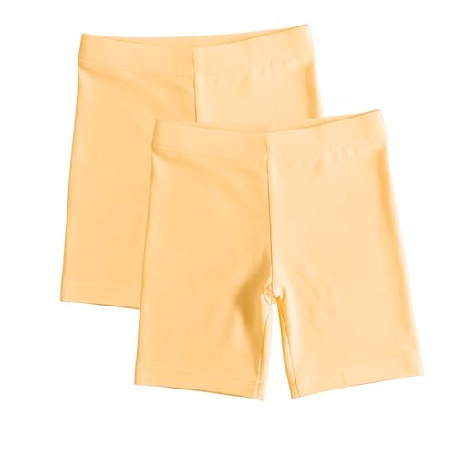 Image of Girls Tights & Short for Girl Kid in Solid Colours | Soft Stretchable Fabric - Ideal for Sports, Yoga - Pack of 2