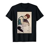 エゴン・シーレ作「膝を曲げた座る女」(1917) Tシャツ