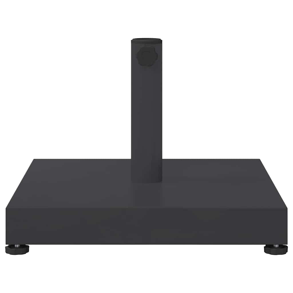 Supporto per ombrellone grigio scuro, 45 x 45 x 31,5 cm, in acciaio resistente alle intemperie, per giardino, terrazza, balcone, stabile supporto per ombrellone con peso e supporto per tubi