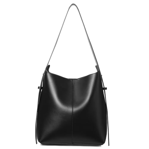 Bolso Tote de cuero para mujer con asa grande miniatura 1