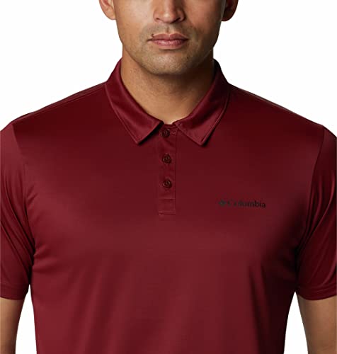 Image of Columbia Mens Omni Wick Hike Polo T-Shirt, Red Jasper, XXL