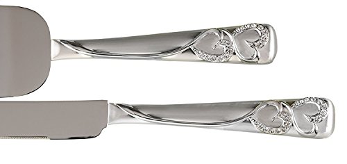 Sparkling Love 2-Piece Wedding Cake Knife and Server Set