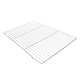Veemoon Edelstahl Kühlgitterrost 44X29cm Verdicktes Backofengitter mit Füßen Öldurchlässiges Drahtrost zum Abkühlen und Grillen Rostbeständig Multifunktional für Backwaren und Fleisch
