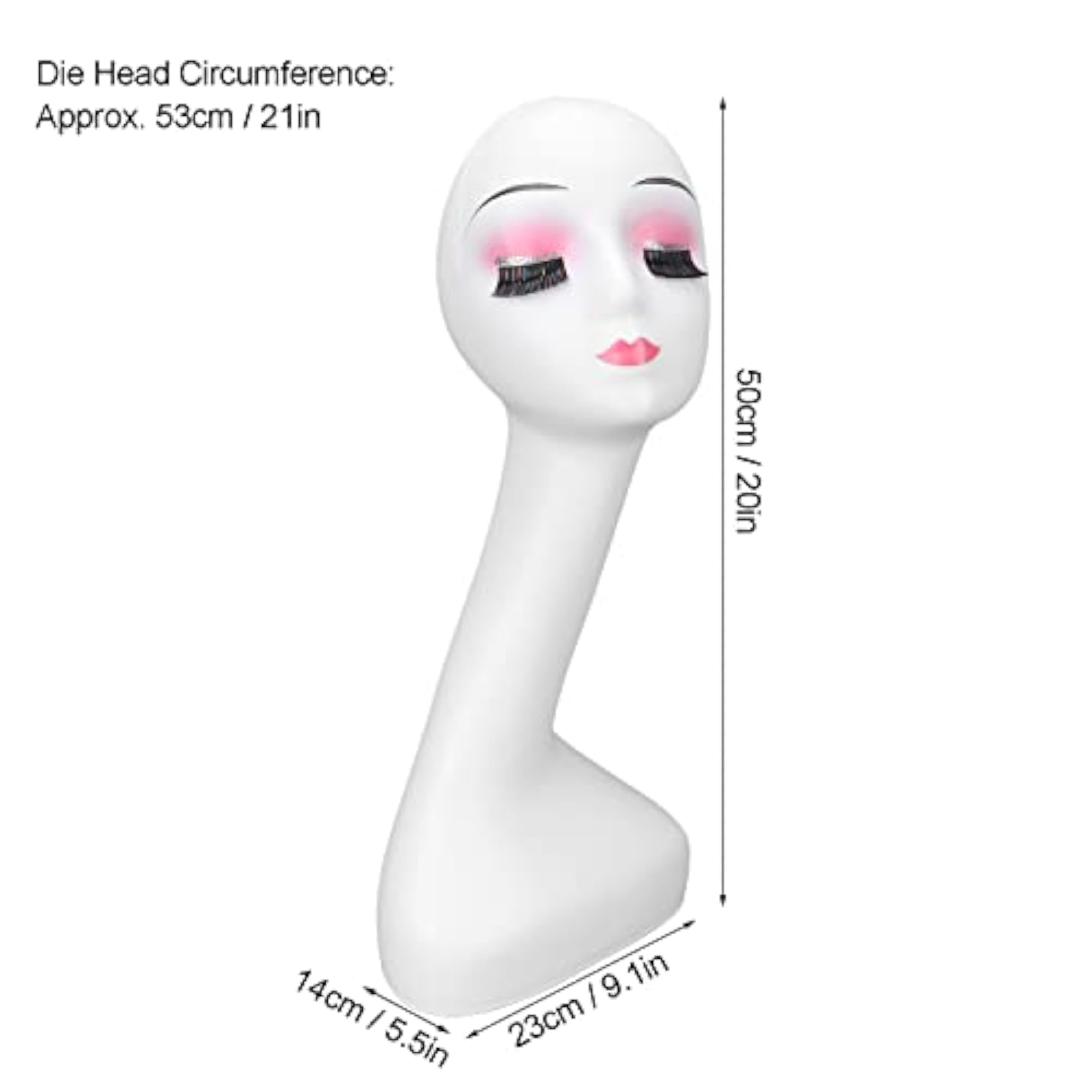 Stable Base Female Mannequin Head, Wig Display for Salon