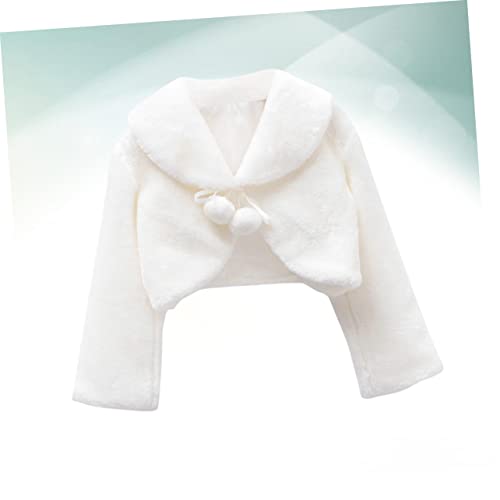 Flower Warm Tippet Winter Dress for Costumes Shawl Wrap Coat Girl Cape Outfits First Shoulder Flower4