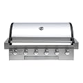 Flintex 40 Inch Built-in BBQ Gas Grill (NG/LPG Convertible), 6-Burner Outdoor Kitchen Gas/Propane Grill with Griddle Combo, Stainless Steel Built-in Outdoor BBQ Grill for Outdoor Kitchen