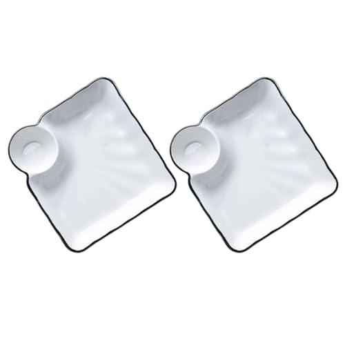 Juego 2 Platos de Cerámica para Sushi y Salsas miniatura 1