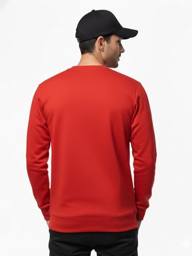 Image of LEOTUDE Men's Sweatshirt | Winter Wear for Men & Casual Streetwear (Color Red)