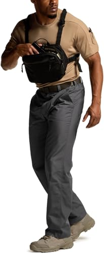 Image of CQR Men's Quick Dry Work Pants, Water Resistant Outdoor Tactical Pants, Lightweight Stretch Cargo Hiking Pants