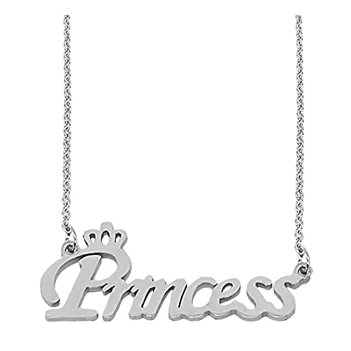 Bhumi Creation Princess Name Letter Locket Pendant Necklace With Chain For Womens And Girls Gift Jewellery Set (B0C2H6QHWJ) Amazon Price History, Amazon Price Tracker