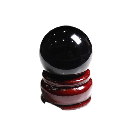 EKFBQBGW Obsidian Crystal Ball Ornaments Stone Polished Seven Star Array feng Shui Opening Ceremony,30mm