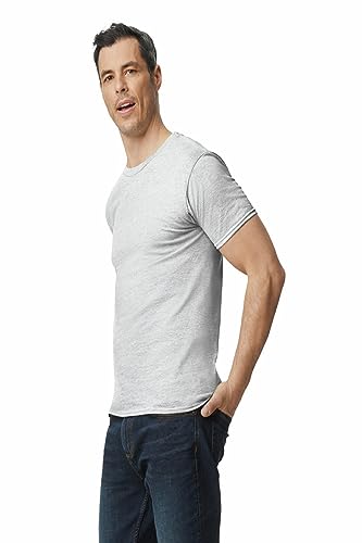 Image of Gildan Softstyle Men's Solid Modern Classic Fit T-Shirt Ash Grey Small