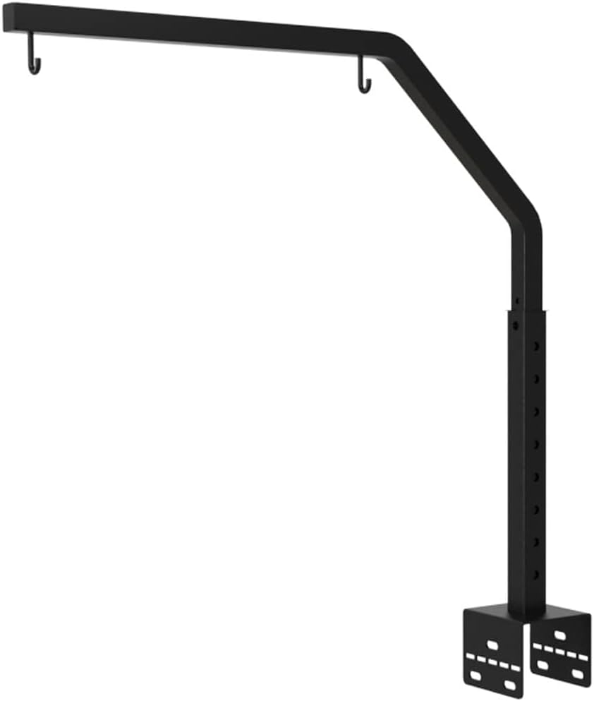 Belwyn Retail Aisle Marker Hanging Sign Holder L Bracket for Retail Gondola Store Shelving, Adjustable Height 12" to 18", Solid Steel (Black) 25 Pack