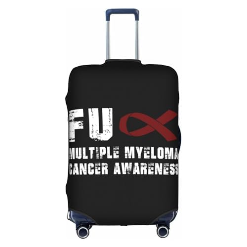 Travel Luggage Cover Fuck Multiple Myeloma Cancer Awareness Fashion Washable Baggage Suitcase Protector Fit For Luggage Large