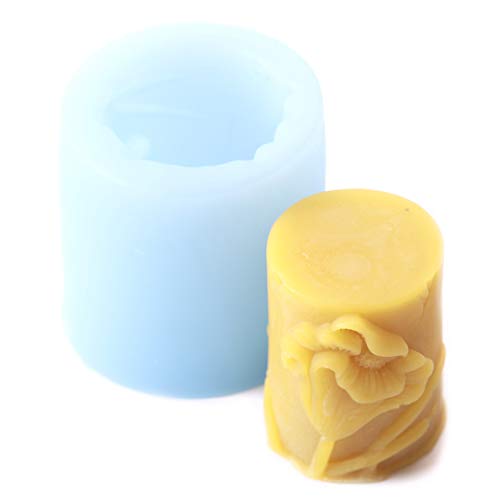 World Of Moulds Flower Candle Silicone Mould, 7.5 x 6.3 x 3.2 cm, PVC