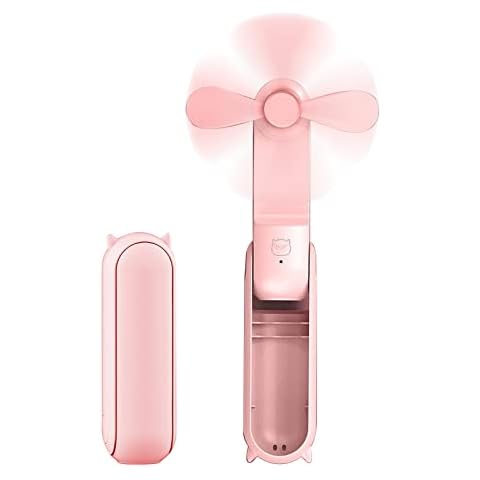 TIANHOO Handheld Fan, Portable Mini Outdoor Fan With 2 Speeds, Usb Rechargeable Personal Cooling Hand Held Fan For Family Office Home Outdoor Travel (Pink) Cover