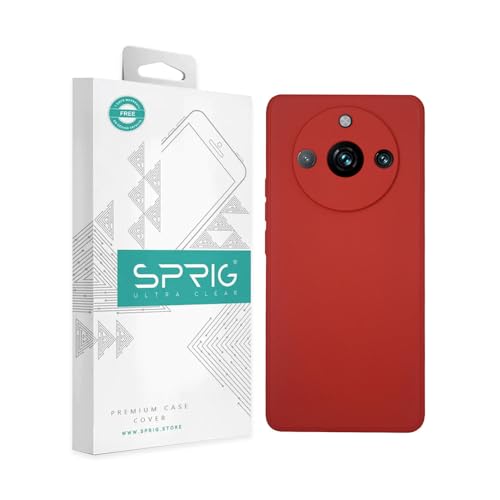 Image of SPRIG Compatible with Realme 11 Pro Premium FlexTone (TPU) Back Cover Drop Tested Shock Proof Mobile Case for Men, Women, Boys and Girls with Camera Protection (Red)