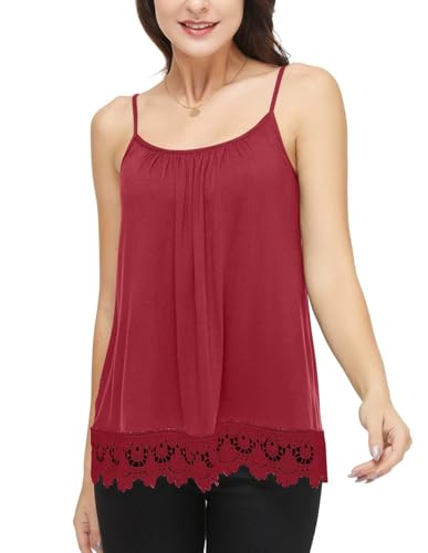 Image of Camisoles for Women with Built in Bra Adjustable Strap Tank Tops Cami Sleeveless Summer Tops for Workout Sleeping Traveling
