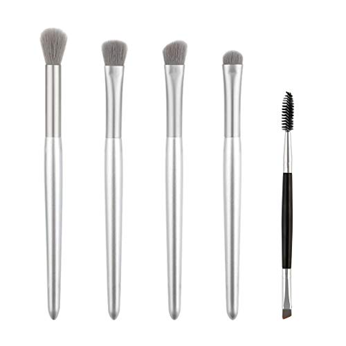 Juego de 5 brochas de maquillaje de ojos, cepillo de cejas, cepillo de sombra de ojos, cepillo corrector, cepillo de…