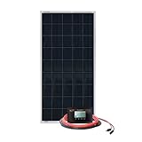 Go Power Overlander Charging Kit 200W - 12V Solar Panel Kit w/ 30-Amp Bluetooth® PWM Controller, Expandable Up to 600W, Includes 2X 25ft Solar Output Cables (Male and Female) for RV & Dry Camping Use
