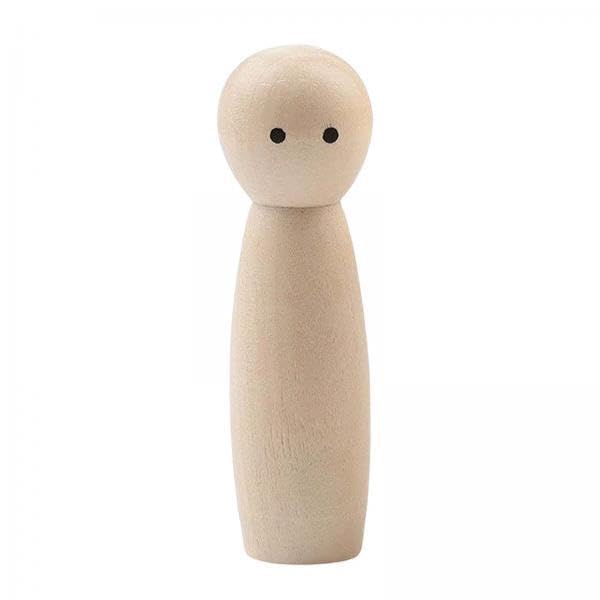 anycommand® 5xwood figures smooth surface blank wooden peg doll for decor desk holidays 7cmx1 8cm round boywooden pieces crafting pieces multi purpose craft supplies