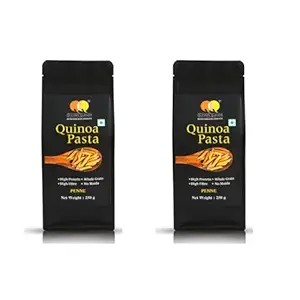 Premium Quinoa Penne Pasta - 250g (Pack Of 2) - High Protein, Gluten-Free, Vegan, No Maida, Easy Digestion Healthy Food / Perfect for Healthy Italian Cuisine