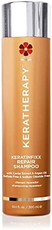 KERATHERAPY Keratin Infused KeratinFIXX Repair Shampoo, 10.1 fl. oz., 300 ml - Repair Shampoo for Dry, Damaged or Frizzy Hair with Caviar Extract, Argan Oil & Kerabond Technology to Repair Breakage