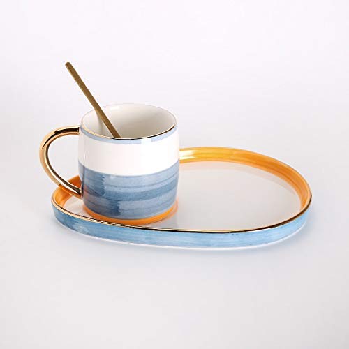 Tasse à café en céramique européenne haut de gamme avec soucoupe design de style nordique