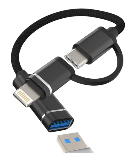 �^�C�vc Lightning USB �ϊ� �A�_�v�^ (2in1)usb3.0 �ϊ��A�b�v�� Type C�v���O USB A to C ���C�g�j���O OTG ����R���o�[�^MFI�F��Apple IPhone15 Pro Max Plus IPad�J���� �A