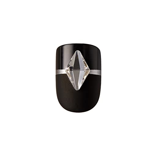 KISS imPRESS Press-On Nails Couture Collection Manicure Kit, ‘Lavish’, Patented Super-Hold Adhesive, 30 Fake Nails with 12 Accent Nails