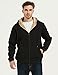 Flygo Men's Sherpa Hoodie Jacket Fleece Lined Zip Up Warm Hoodies Sweatshirt Winter Zipper Sweater Hooded Coat(Black-S)