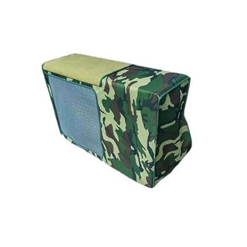 全8サイズ エアコン室外機カバー 日よけ 省エネ 保護カバー 防水 防塵 遮熱シート 直射日光 遮熱保護 メッシュ 切り替え フルカバー 大きいサイズ 大型 取り外し不要 迷彩 家庭用 業務用 エアコンカバー 室外機 簡単設置-グリーン迷彩||幅78高さ5