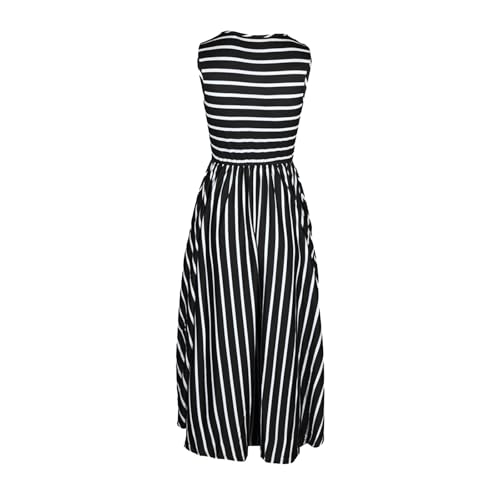 Robe pull sans manches rayée : le confort d'été fluide et stretch