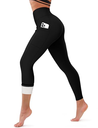 CHARMKING Women's Fleece Lined Thermal Leggings High Waisted Winter Yoga Pants with Pockets | Cold Weather Compression Tights