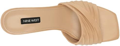 Nine West Women's AZALA Heeled Sandal, Nude 110, 9 | Image 4