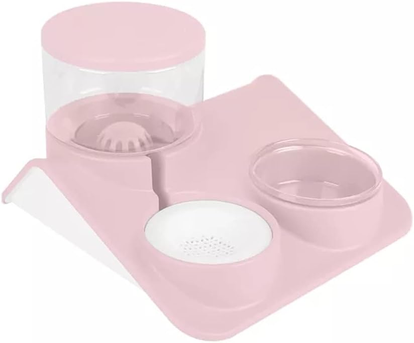 Dog Bowl Automatic Feeder 1.8 liters Double Fountain Drinking Water Purifier pet Products Food Container Tray Accessories (Color : Gray, Size : One Size) (Blue One size)