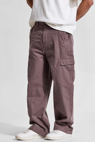 Image of SNITCH Button Closure Cotton Blend Light Weight Machine Wash Full Length Loose Fit Cargo Pants