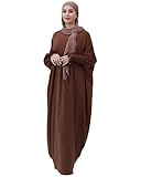 Zofocy Muslim Prayer Abaya Islamic Women Lightweight Maxi Dress Long Sleeve Ladies Dubai Kaftan