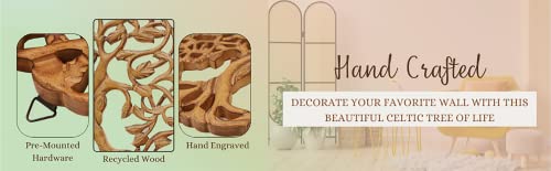 Dharmaobjects Handcrafted Wooden Celtic Tree Of Life Wall Decor Hanging Art (White) #TOP7