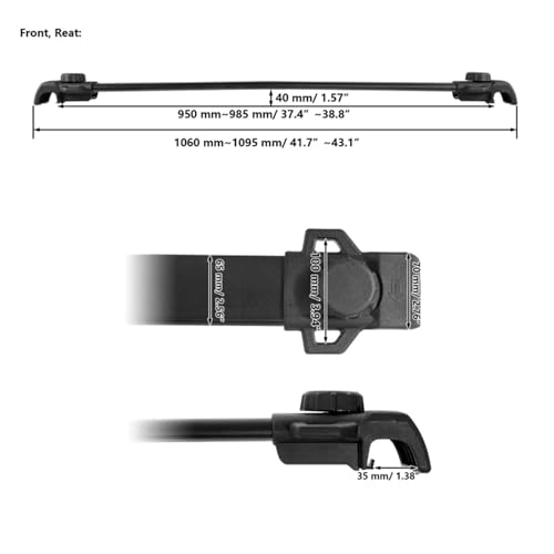 Barras transversales portaequipajes con llave para coche Patriot con rieles 3