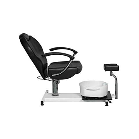 Salon Style Nail Pedicure Stool Pedicure Chair Pneumatic, Adjustable, Rolling Salon Furniture & Equipment Pedicure Station Foot Massage Chair (Black) Cover