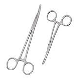 Booms Fishing Locking Forceps Clamp Curved Tip Fish Hook Remover with 2 Sizes Combination
