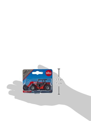 siku 1482, Manitou Telehandler, Metal/Plastic, Red, Movable loading arm