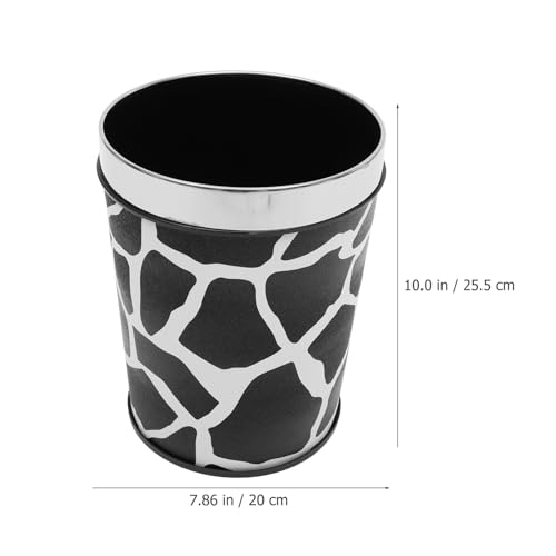 Image of Luxshiny Retro Uncovered Trash can 10.03 in Wastebasket with Large Opening Compact Kitchen Garbage can for Bedroom Office Bathroom Living Room Under Sink Storage