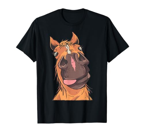 Horse Gifts Funny Horse Riding T-Shirt - Unisex-Adult, Black, Short Sleeve, Classic Fit, Small