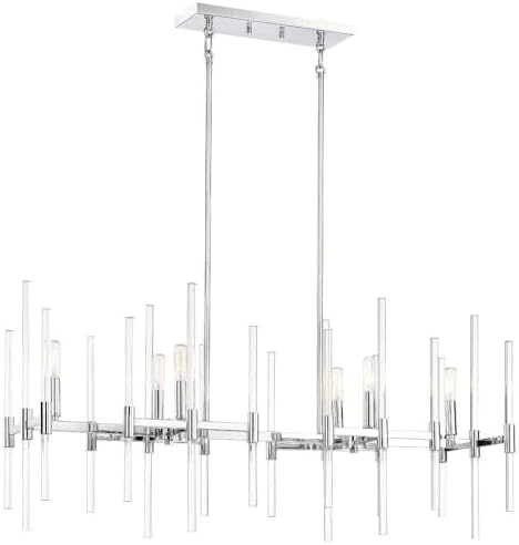Minka Lavery 3096-77 Pillar Dining Room Fixture Island Chandelier Mini Pendant Lighting, 6-Light 360 Watts, Chrome