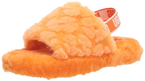 UGG girls K Fluff Yeah Poppy Slipper, California Poppy, 1 Little Kid US