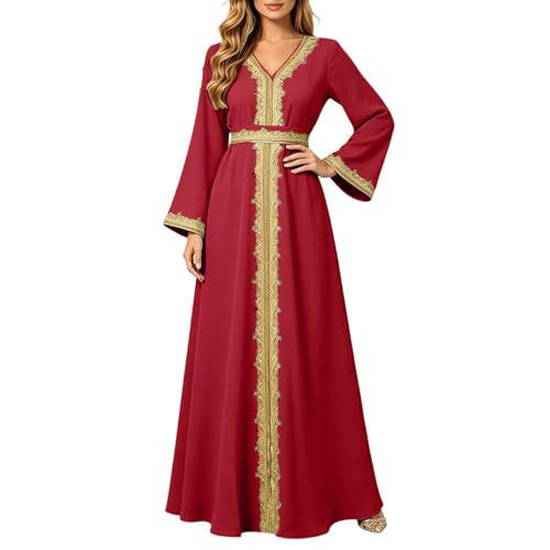 Robe musulmane style Dubaï pour mariage et caftan floral de soirée