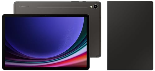 Image of Samsung Galaxy Tab S9 Ultra 36.99 cm (14.6 inch) Dynamic AMOLED 2X Display, RAM 12 GB, ROM 512 GB Expandable, S Pen in-Box, Wi-Fi + 5G Tablet, Gray with S9 Ultra Book Cover Keyboard, Black